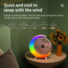 Multifunctional Fan: 180° Adjustable Wind, Quiet Operation, Colorful Lamp & Long - life Battery